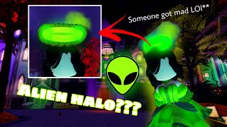 Making my own glimmering alien halo on Royale high  someone got mad at me lol [upl. by Dyson]