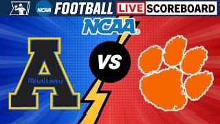 App State Mountaineers vs Clemson Tigers  NCAA Football Live Scoreboard [upl. by Jeu]