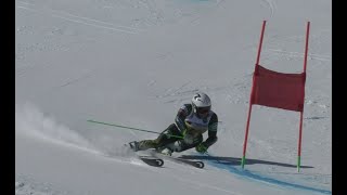 Bridger Gile Run 1 Snowbasin Junior Champs GS 22520 [upl. by Nereil]