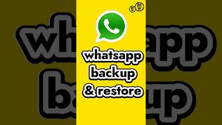 Whatsapp Chat Backup  How To Backup and Restore On Whatsapp Chats whatsappbackup whatsapprecovery [upl. by Glassco]