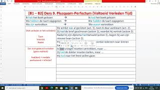 B1  B2 Ders 9 Hollandacada Plusquamperfectum Zaman Plusquamperfectum in het Nederlands [upl. by Astto]