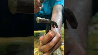 Cracking a Kimberlite for Diamonds 💎💎💎 diamond gold gems crystals satisfying shorts money [upl. by Eevets]