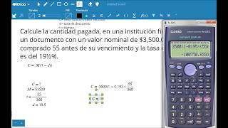 Descuento Simple Comercial o Bancario  MATEMÁTICA FINANCIERA  Alexander López [upl. by Ainafetse]