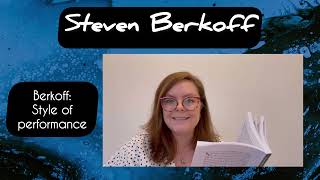 Steven Berkoff and the Theatre of Self Performance [upl. by Yartnoed]