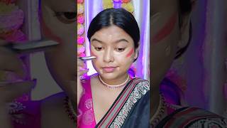 Durga Puja Makeup Look 2024 Step By Step Bengali Makeup Tutorial shorts makeupshorts foryourpage [upl. by Renwick]