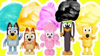 Bluey and Bingo DIY Slime Making Tutorial with Coco Lucky Snickers Characters [upl. by Charo]