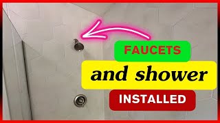 🛁 How to Install Faucets and Showerhead in a Remodeled Bathroom 🚿  Frank the Handyman [upl. by Ardaed]