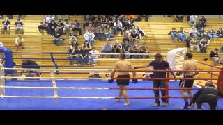 Kahn Sandy HTC Jacob Lawton vs Fred Howe Adaddons Legion FC 77KG Modified Thai October 19 2013 [upl. by Saitam]