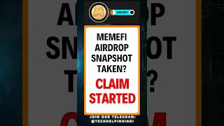 Memefi Airdrop Snapshot Taken Memefi token claim now  memefi memefiairdrop [upl. by Lolande]