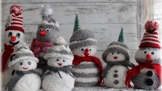 Schneemänner ganz leicht aus Socken basteln  DIY Sock Snowman [upl. by Cuthbertson804]