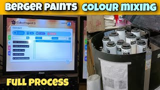 Berger Paints Colour Mixing Full Process  how to refill paints mixing machine [upl. by Latty]