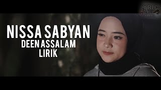 NISSA SABYAN  Deen Assalam Lirik [upl. by Grimona377]