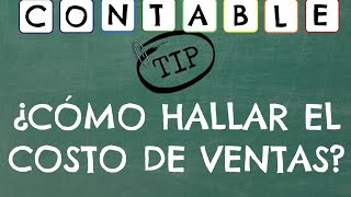 ¿COMO HALLAR EL COSTO DE VENTAS [upl. by Best718]