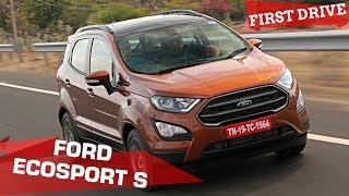 Ford EcoSport S EcoBoost Review  5 Things To Know  ZigWheelscom [upl. by Anerbes]