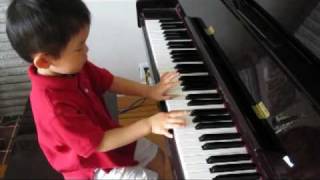 3 Year Old Plays RCM Grade 1 Piano Minuet amp Frere Jacques [upl. by Jandy]