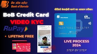 Video kyc step by step process  BoB Credit Card 2024  Online Kyc complete 10mins creditcard bob [upl. by Tnarud]