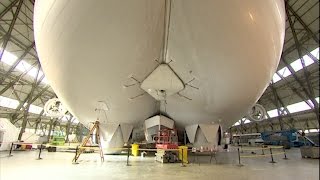 Airlander 10 gets giant inflatable feet [upl. by Yelrihs]