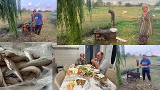 Bahcede kuzine SOBADA balık tava🐟Anamin Sağlık durumu balık bahçe yemek öğleyemeği [upl. by Iliam622]