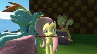 FLUTTERSHY FINDS A PET WTF MY LITTLE PONY RIDE COMIC DUBS [upl. by Brockwell]