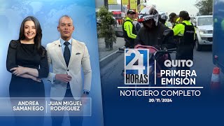 Noticiero de Quito Primera Emisión 201124 [upl. by Ellek]