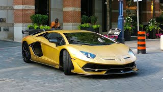 Gintani Lamborghini Aventador SVJ Causing Chaos in Downtown Toronto [upl. by Aneda]