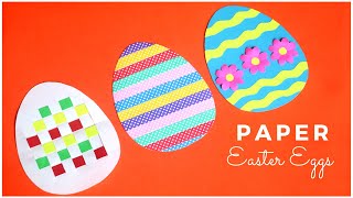 3 EASY Paper Easter Egg Decoration Ideas  Easter Crafts to Make at Home [upl. by Nylodnewg823]