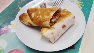 Recept Wraps met kip عشاء سهل وسريع التحضير روعه في المذاق بدون فرن [upl. by Enaud]