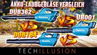 🔥DER ULTIMATIVE GEBLÄSE VERGLEICH😨😱 ALLE MAKITA Akku GEBLÄSE UB001 vs DUB362 vs DUB184 Laubgebläse [upl. by Annavoig]