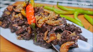 DINUGUAN ILOCANO STYLE  CRISPY DINARDARAAN [upl. by Ellesig]