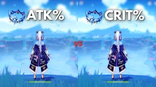 F2P  Ayaka ATK vs Crit Circlet Best Build for Ayaka  Genshin Impact [upl. by Ramedlaw454]