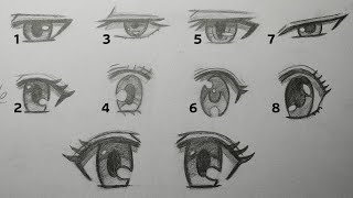 How to Draw ANIME EYES Step by Step  Slow Tutorial for Beginners No time lapse [upl. by Akinod107]