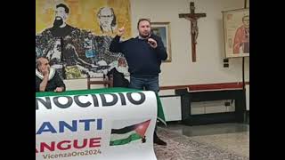 Maurizio Acerbo a Vicenza per lassemblea pubblica quotDiritti e libertà per la Palestinaquot [upl. by Nrojb]