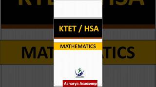 KTETHSA MATHEMATICS PREVIOUS QUESTION [upl. by Lebama185]