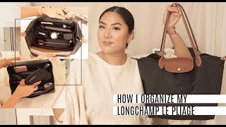 HOW I ORGANIZE MY LONGCHAMP LARGE LE PLIAGE hack  INMYSEAMS [upl. by Epoh625]