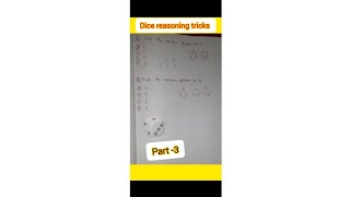 Dice 🎲 reasoning tricks simple and easy method  for all competitive exam shortcut highlights [upl. by Baxter]