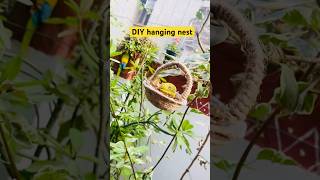 DIY hanging nest for garden 🥰🐦  garden decor ideas shorts shortsfeed diy youtubeshorts [upl. by Zannini239]