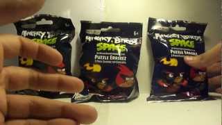 Angry Birds Space Puzzle Erasers unboxing [upl. by Calvinna270]