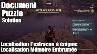 Assassins Creed Odyssey  Document  Mémoire Embrumée  Localisation amp Solution [upl. by Yramanna]