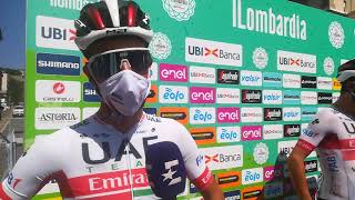 Fabio Aru  Intervista alla partenza  Il Lombardia 2020 [upl. by Estrin]