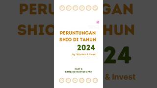 Peruntungan shio 2024 part 2 Kambing Monyet Ayam [upl. by Keligot]