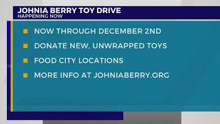 Johnia Berry Toy Drive open until Dec 2 [upl. by Leban]