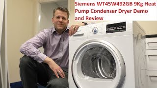 Siemens WT45W492GB 9Kg Heat Pump Condenser Dryer [upl. by Wandy]