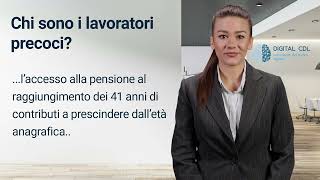 Lavoratori precoci chi sono possono accedere alla pensione anticipata [upl. by Symer]