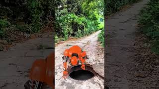 Robot 🤖 Cleaning Drain 😎🤯mini wood toywoodworking art skills \ handviralshort shorts 1million [upl. by Sashenka]