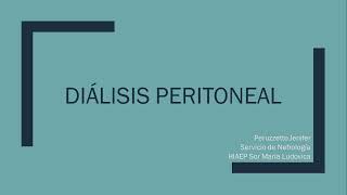 DIALISIS PERITONEAL [upl. by Rattray183]