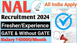 NAL Recruitment 2024  Freshers  CTC ₹45000 Month  Engineer Diploma  Latest Jobs 2024 [upl. by Belldas]