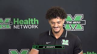 Marshall Football Players Post Game Press Conference Western Michigan [upl. by Araas309]