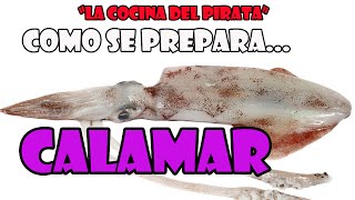 COMO LIMPIAR UN CALAMAR PASO A PASO [upl. by Ayerf739]