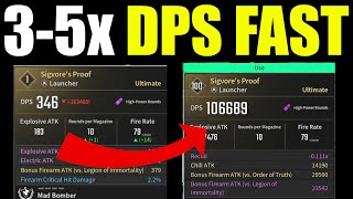 How to upgrade ultimate weapons in the first descendent  Best Mods amp rolls Double Your DPS [upl. by Ttenaj830]