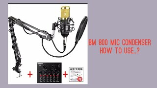 How To Use Bm800 Mic Condenserlive BroadcastinglegendaryvocalMicrophone [upl. by Mallina]